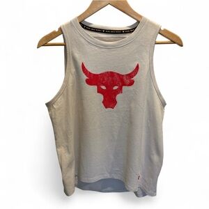 Under Armour Women’s Loose Fit Top - Cream With Red Bull Logo. XS